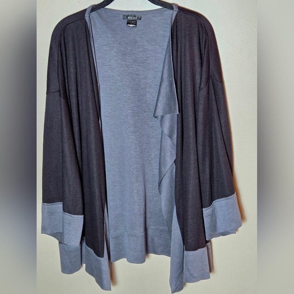 Natori Open Cascade Elevated‎ Basic Cardigan Sweater, Large